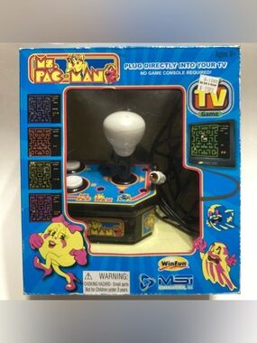 Ms. PAC-MAN Plug and Play Classic Arcade TV Game In Box Vtg Retro Gaming WORKS!